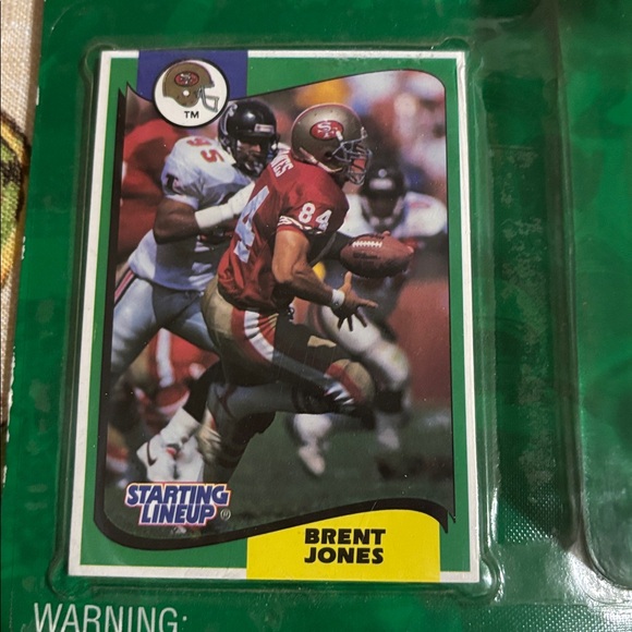 Starting Lineup Brent Jones Sports Superstar Collectible - Red and Gold - Picture 2 of 3
